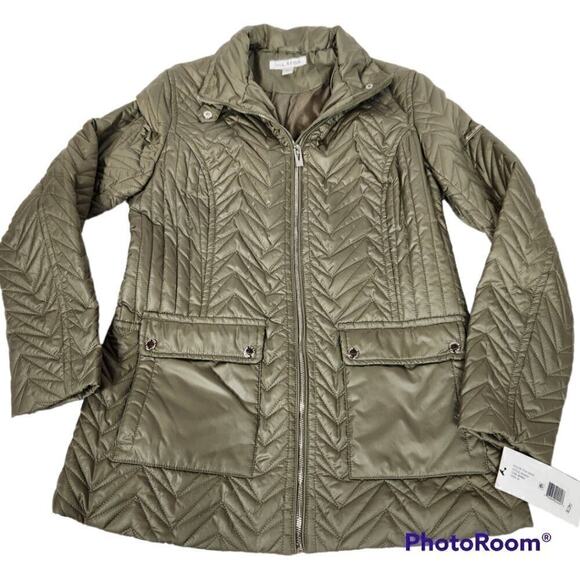 Via Spiga Sage Quilted Cargo Jacket New With Tags. - Picture 3 of 16